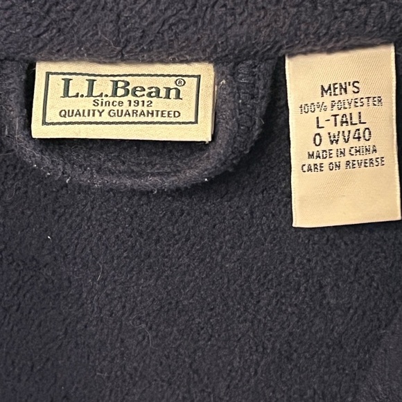 LL Bean Mens Large Tall Vintage Blue Robe - Picture 5 of 6